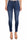 JEANS SKINNY VITA ALTA CON PAILETTES BLU