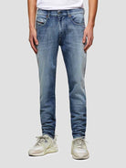 Diesel Italia Spa jeans slim in denim stretch stone washed blu