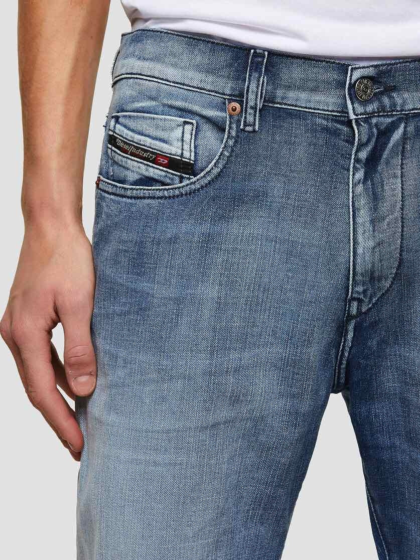 Diesel Italia Spa jeans slim in denim stretch stone washed blu