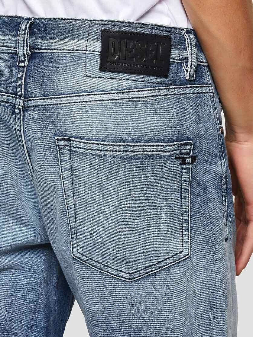 Diesel Italia Spa jeans slim in denim stretch stone washed blu
