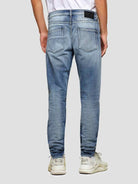 Diesel Italia Spa jeans slim in denim stretch stone washed blu