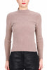 MAGLIA COLLO ALTO IN CINIGLIA BEIGE