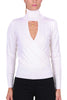 TURTLENECK SWEATER WITH OPENING ON THE FRONT BUTTER