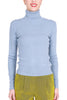 ROLLKRAGENPULLOVER AUS BLAUER VISKOSEMISCHUNG