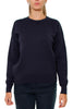CREW NECK SWEATER IN BLUE COTTON BLEND