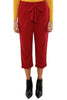 CARROT LINE CROPPED PANTS WITH BORDEAUX DRESSES