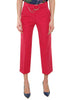 FUCHSIA-HOSE AUS TECHNISCHEM STOFF MIT GERADEM BEIN