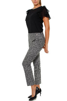 Liu Jo Black pantalone tasca america in jersey pied de poule nero