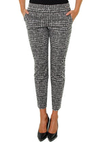 Liu Jo Black pantalone tasca america in jersey pied de poule nero