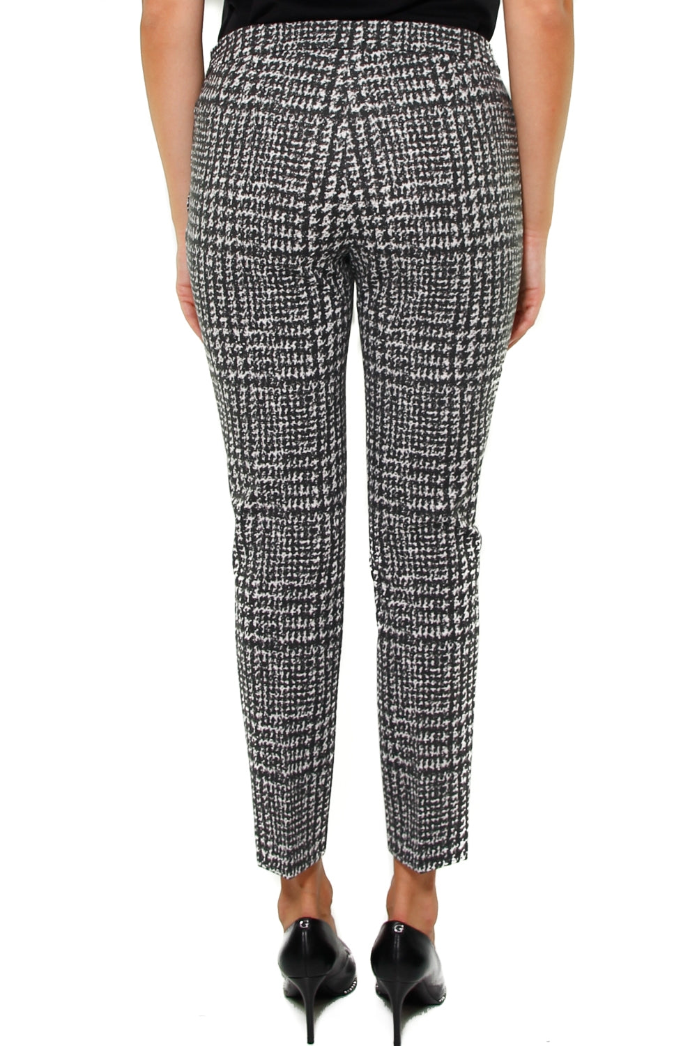 Liu Jo Black pantalone tasca america in jersey pied de poule nero