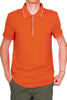POLO UOMO CON ZIP ARANCIO