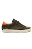 SNEAKERS UOMO IN SUEDE CON DETTAGLI COLORATI VERDE