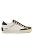 SNEAKERS UOMO PELLE DETTAGLI COLORE A CONTRASTO BIANCO