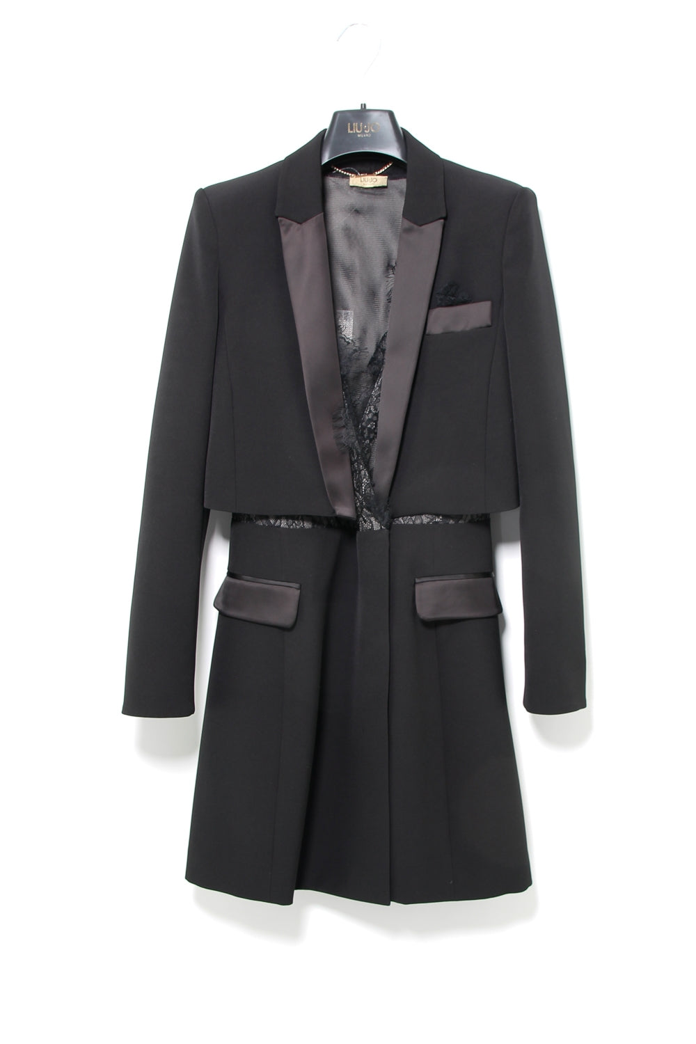 Liu Jo Black tailleur elegante con abito e giacchino nero