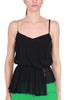 BLACK CHAIN ​​STRAPS GEORGETTE TOP