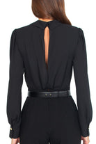 Elisabetta Franchi tuta elegante pantalone e camicia nero