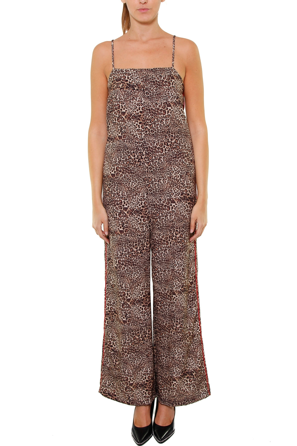 Vicolo tuta spallina stretta maculata nero